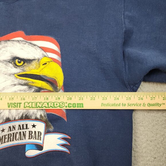 Vtg Hanes Sweatshirt Mens Extra Large Crew Neck Indiana Bar Patriotic USA Eagle - Picture 6 of 8